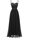 DRESSTELLS Abendkleider Elegant für Hochzeit Schwarz Festlich Ballkleid Damen...