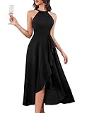 Aupuls Sommer Kleid Damen Lang A Linie Hochzeitsgast Kleid Damen Vokuhila...