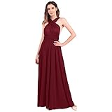 FYMNSI Damen Multiway Lange Abendkleid Hochzeit Brautjungfernkleid Bodenlang...