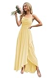 HUINI Damen Chiffon Brautjungfernkleider für Hochzeit Lang Formales Abendkleid...