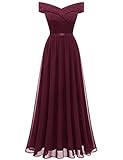 Bbonlinedress Abendkleid elegant für Hochzeit Schulterfrei Spitze Chiffon Kleid...