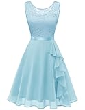 Berylove Sommerkleid Damen Spitze Abendkleid Jugendweihe Kleider Festliche...