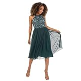 Maya Deluxe Damen Maya Deluxe Women's Midi Dress With Halter Neck Tulle for...
