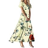Maxikleid Damen Sommer Tunika Kleid Strandkleid Abiballkleider Schwarz Elegantes...