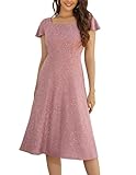 Berylove Glitzer Abendkleid Rosa Kleider Für Hochzeitsgäste Hochzeitskleid...