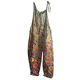 Jumpsuit Damen Jumpsuit Leinenhose Damen Romper Damen Strandkleider Outfit für...