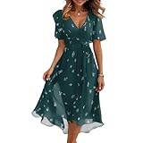 Vasreyy Sommerkleider DamenSommerkleid Damen Midi Lange Kleider Für Hochzeit...
