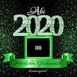 Abi 2020: Personalisiertes Gästebuch I Festliches Schwarz Grün Diamant Cover...